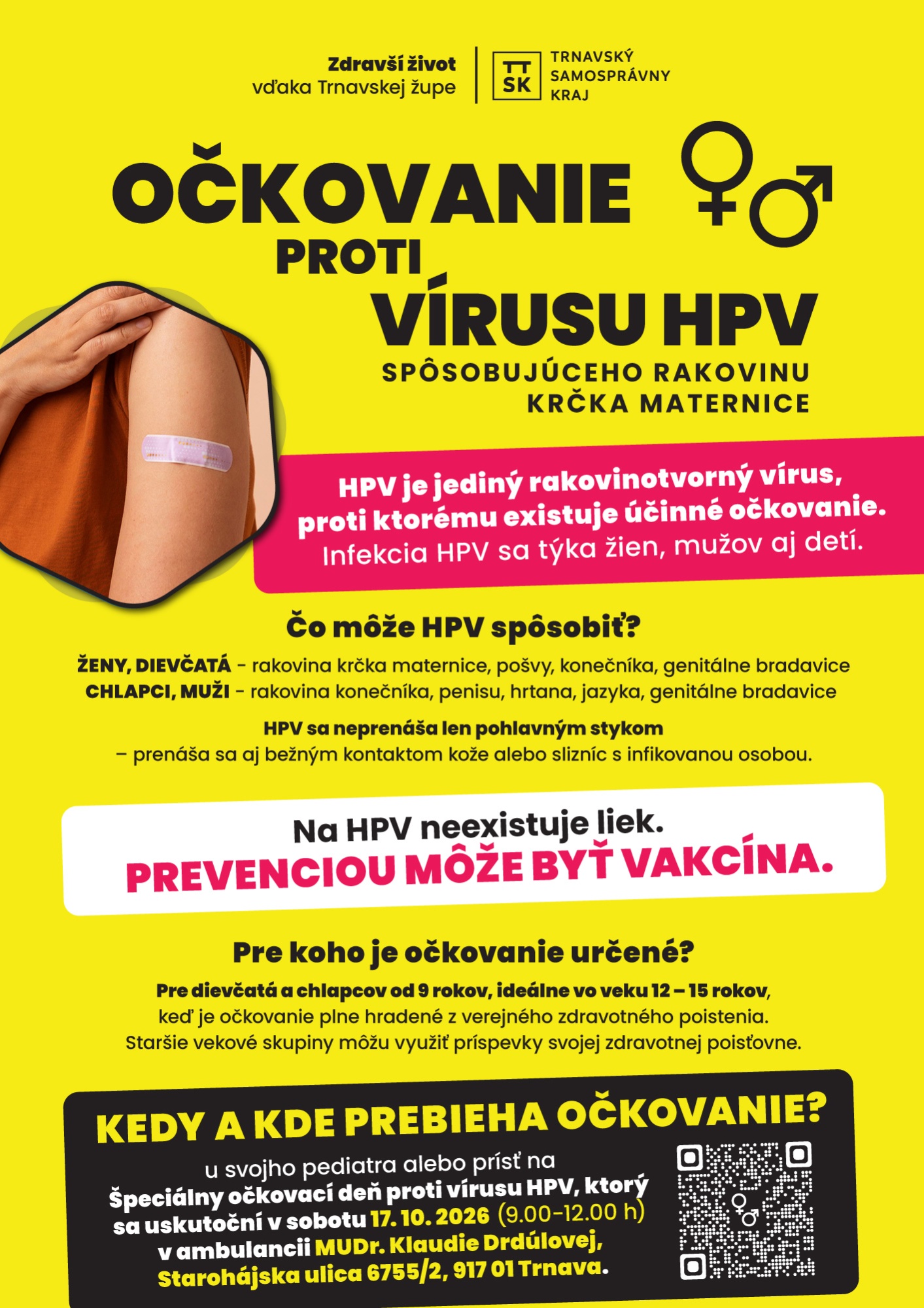 TTSK HPV ockovanie 17102026 plagat